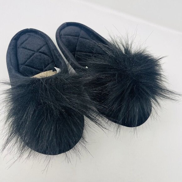 INC International Concept Womens Size 5/6 Pom Pom Velvet Clog Slippers $35 122 - Picture 3 of 7